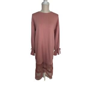 Hayden Blush Long Sweatshirt and Tulle Dress - S